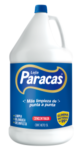 Envase de Lejía Paracas de 5 litros sobre fondo blanco.